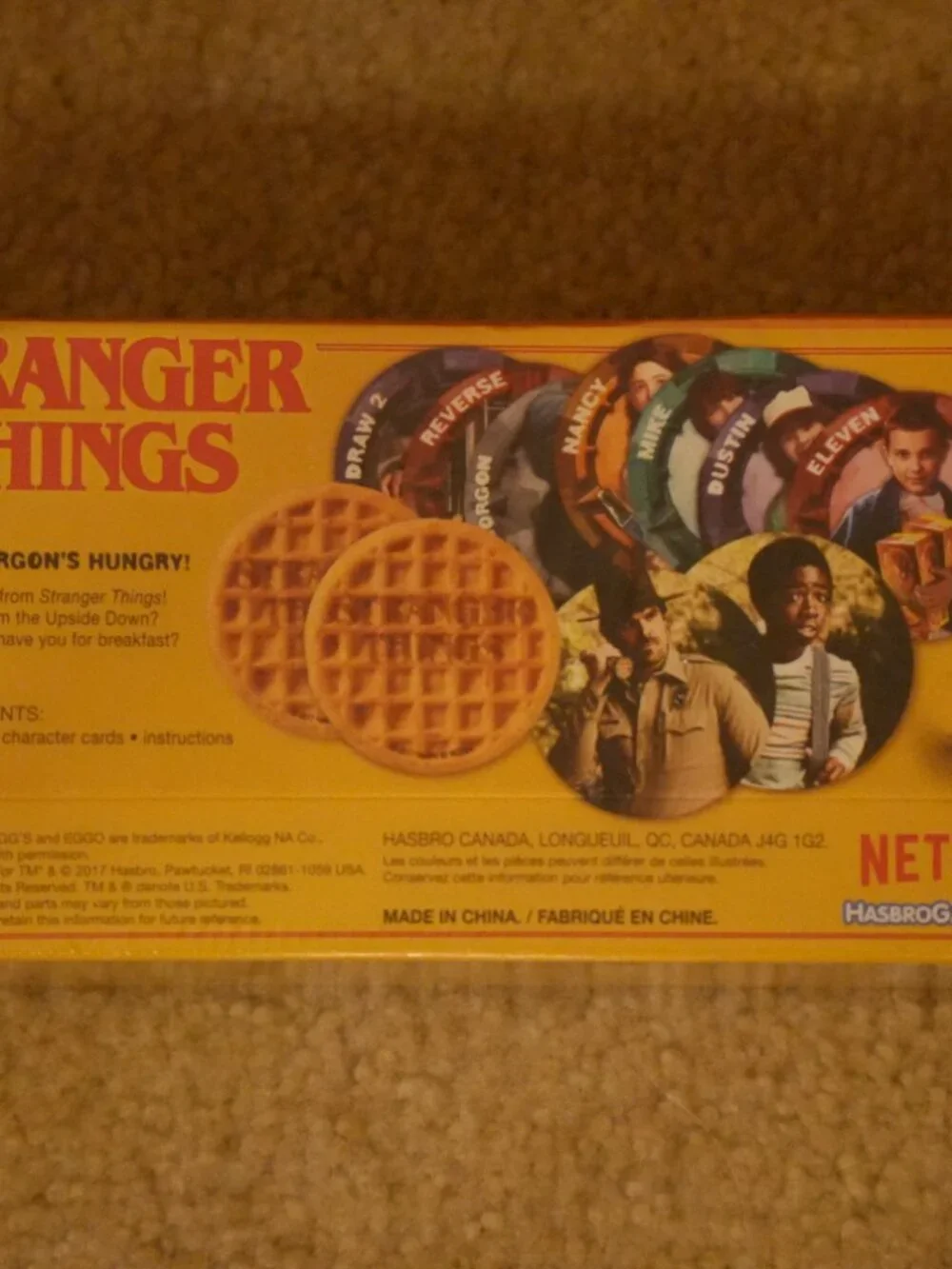 Novelty 'Stranger Things' Eggo Card Game - still in original packaging